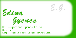 edina gyenes business card